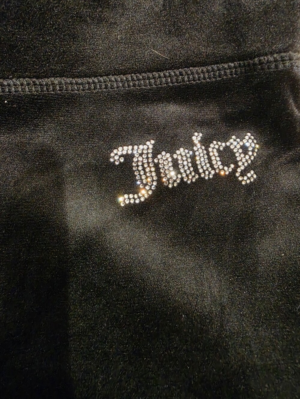 Juicy Couture Black Velour Tracksuit Set Large - Picture 3 of 7